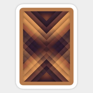 Geometric Gradient Checkered Design Sticker